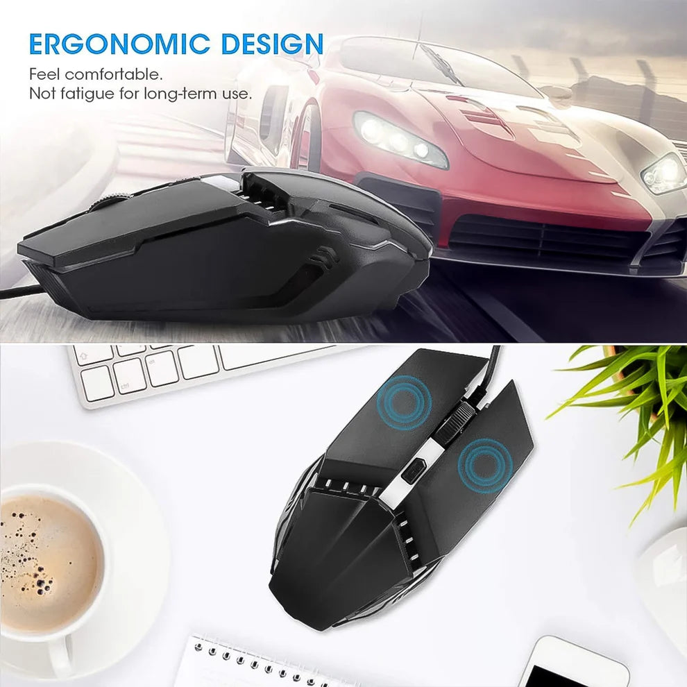 Wired Gaming Mouse – Ergonomic Design & RGB Lighting