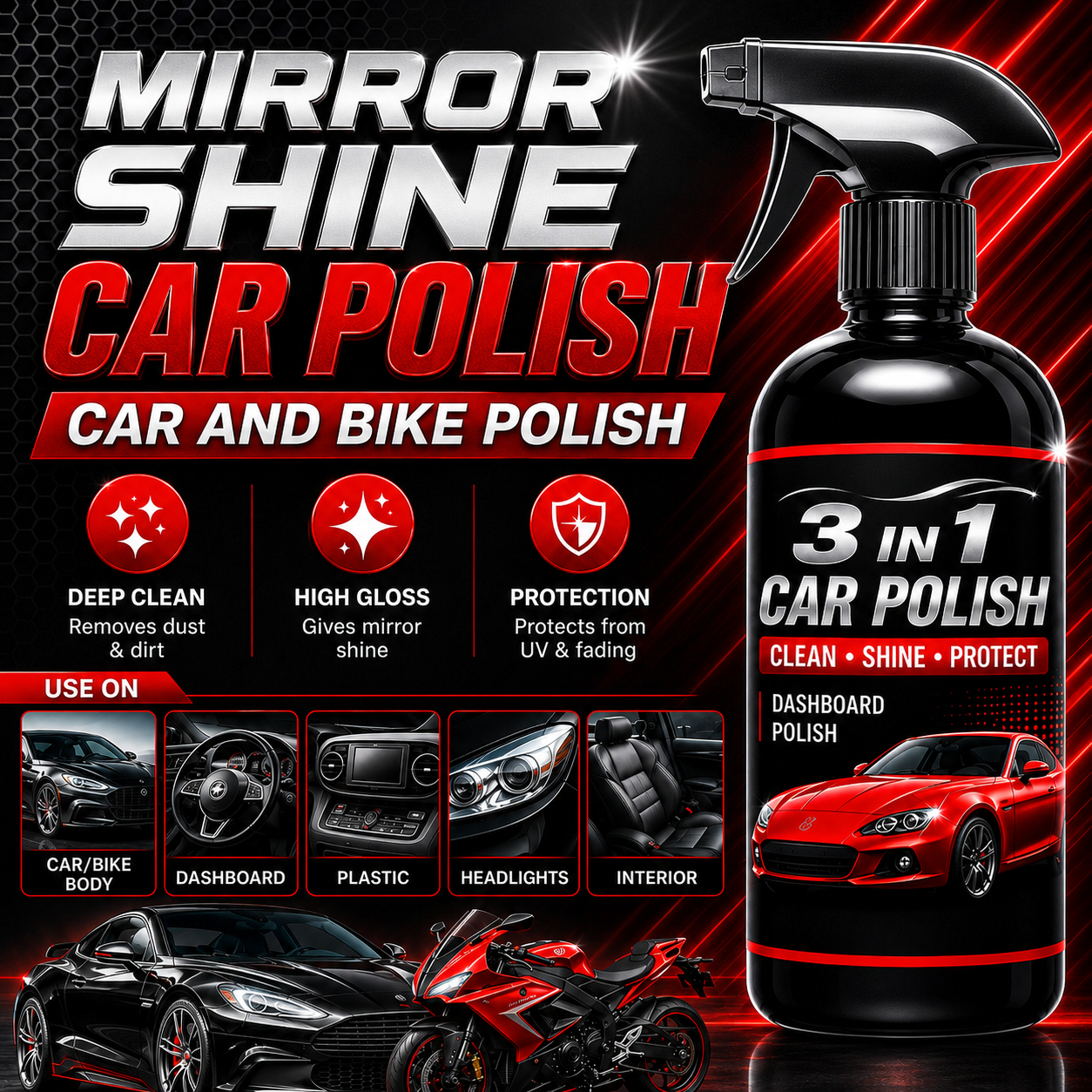 MIRROR SHINE CAR POLISH