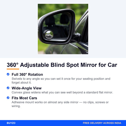 360° Adjustable Blind Spot Mirror for Car – Buyzo