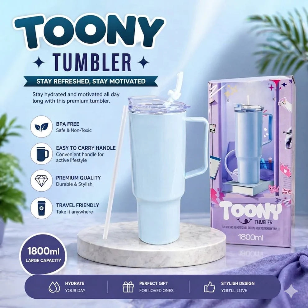 Travel Tumbler – Large 1800ml Capacity with Leak-Proof Lid for Hydration
