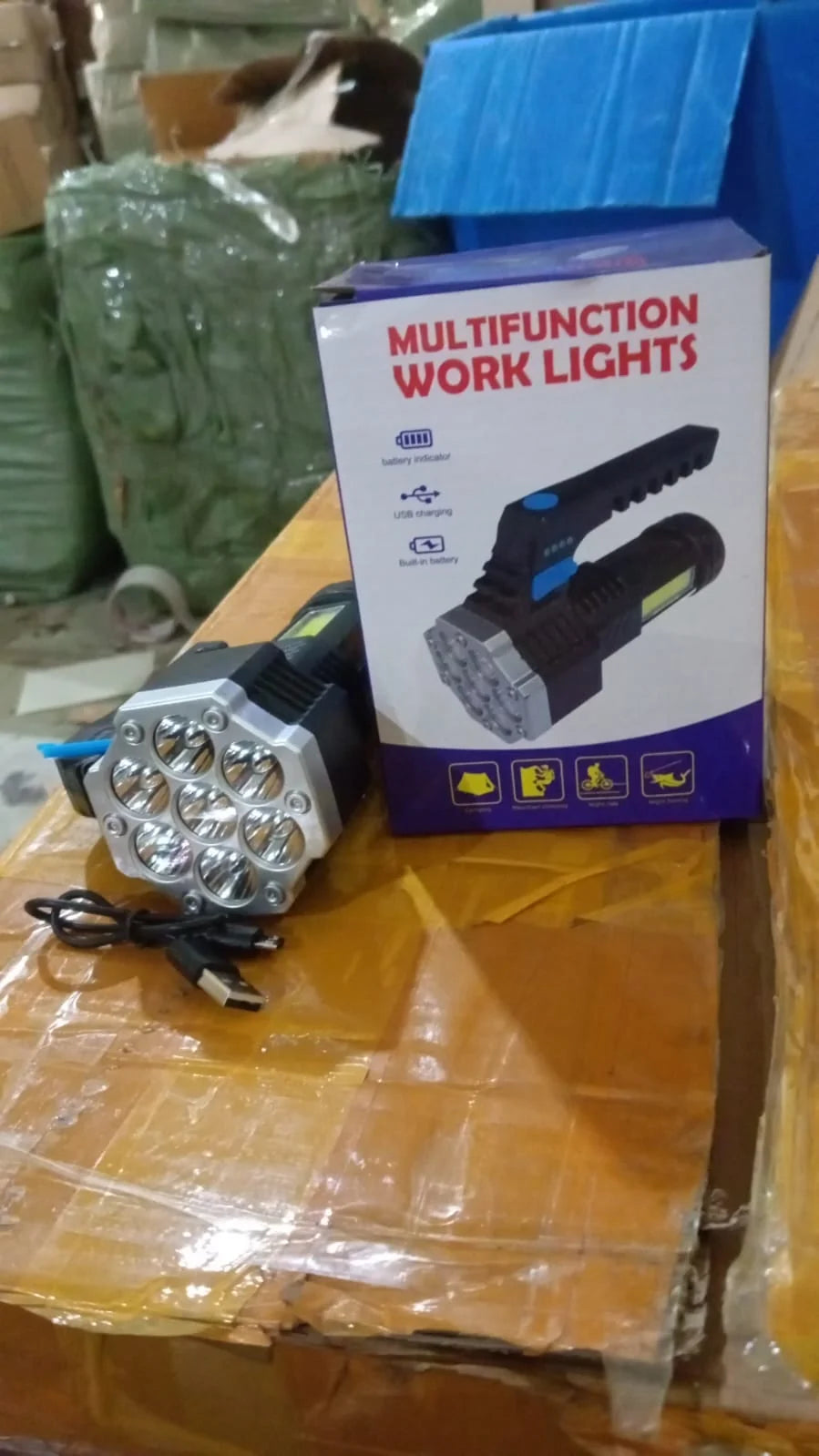 Rechargeable LED Flashlight – Portable 7-LED COB Torch