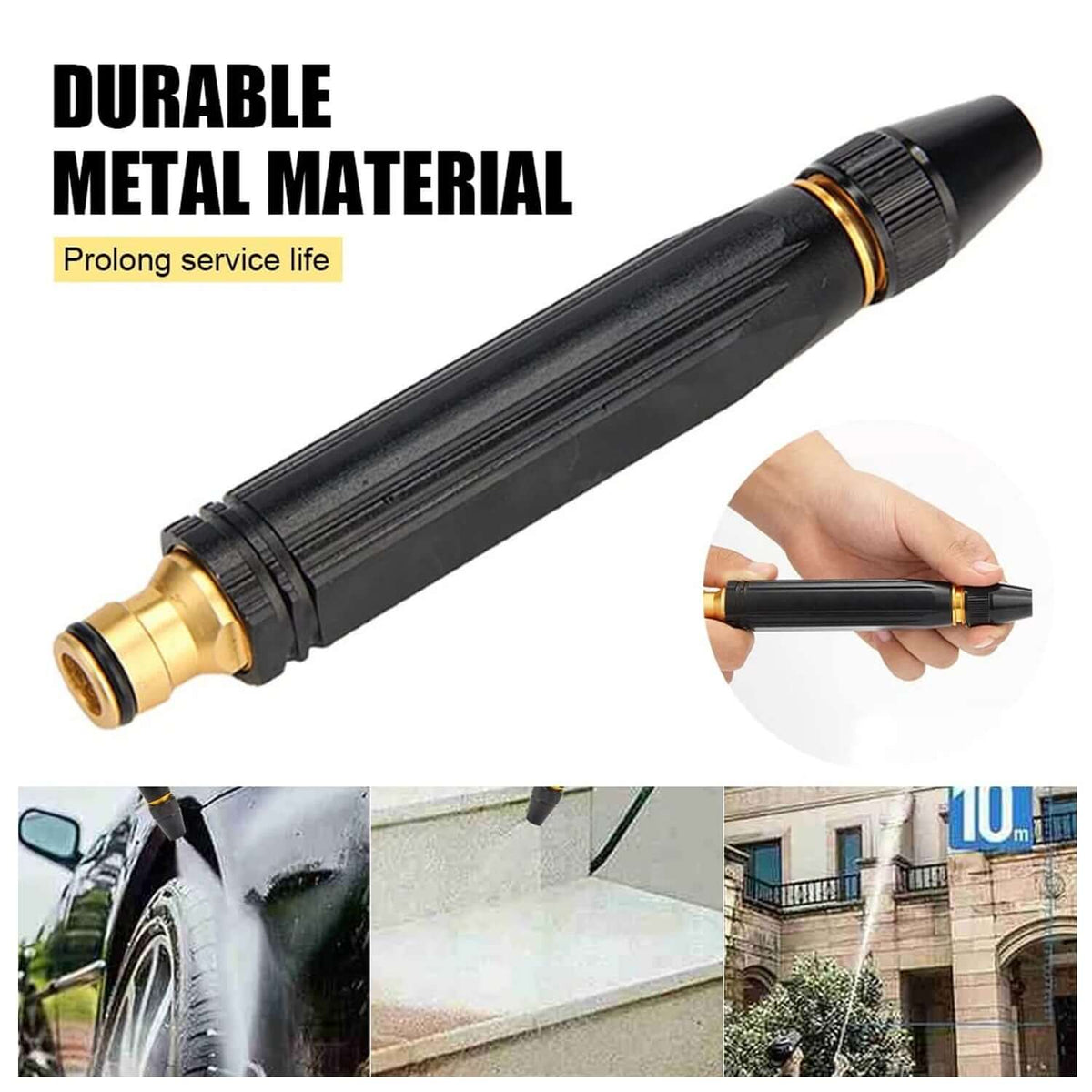 Pressure Washing Nozzle Sprayer - Adjustable Heavy Duty Nozzle with High Pressure Pen