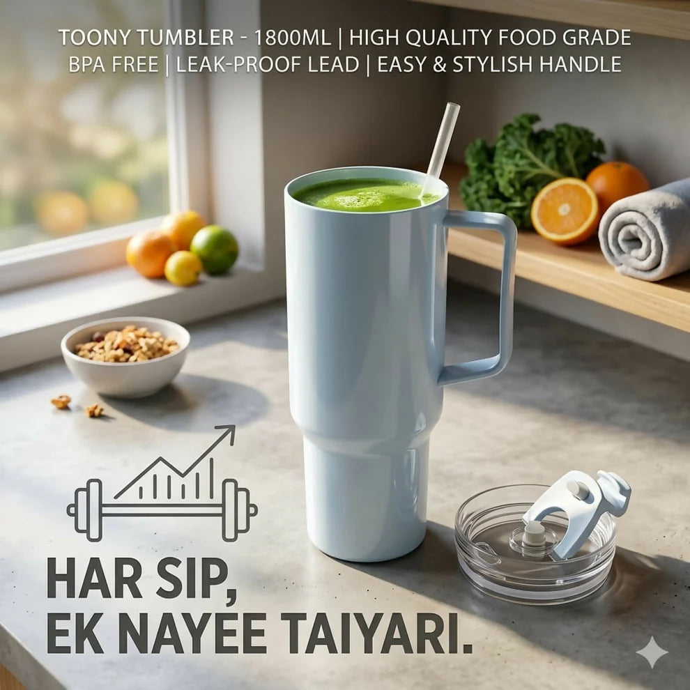 Travel Tumbler – Large 1800ml Capacity with Leak-Proof Lid for Hydration