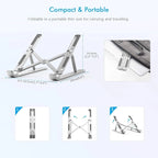 Foldable Aluminium Laptop Stand – view 4