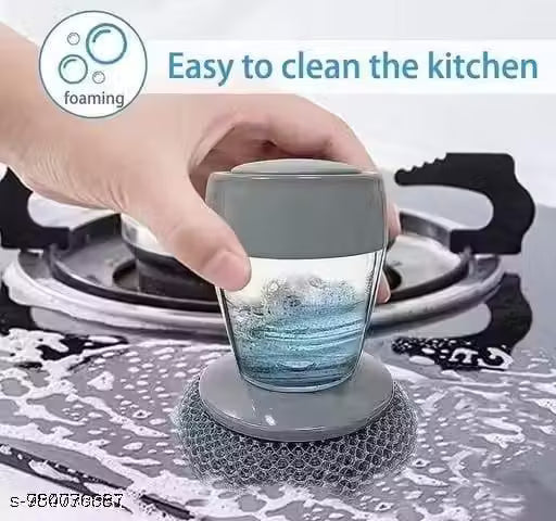 Dispensing Dish Brush – Palm Brush for Effortless Cleaning, Liquid Filling Multifunctional Dishwasher