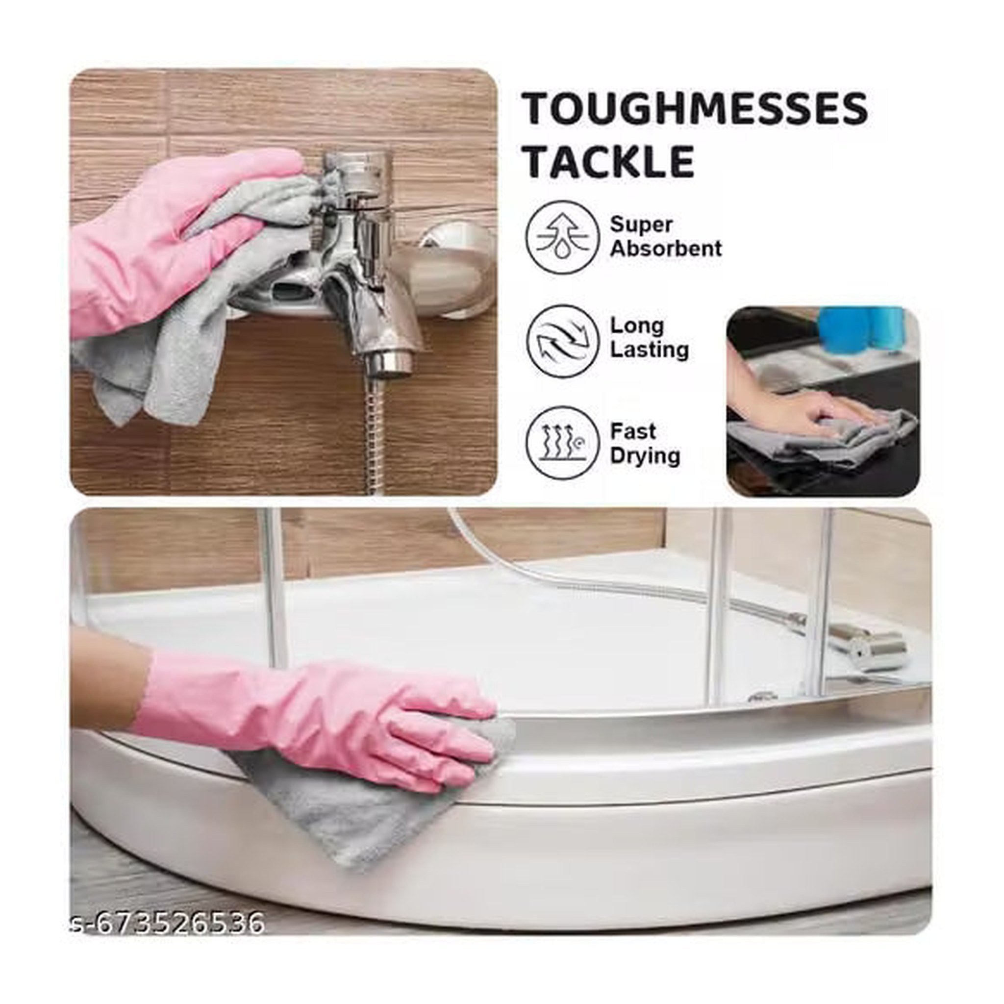 Microfiber Cleaning Cloth Roll – 20 Sheets – view 4