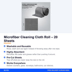 Microfiber Cleaning Cloth Roll – 20 Sheets – Buyzo