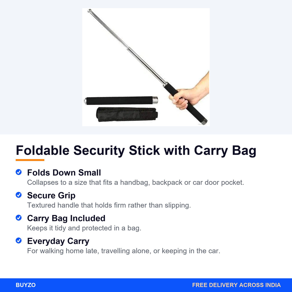 Foldable Security Stick with Carry Bag – Buyzo