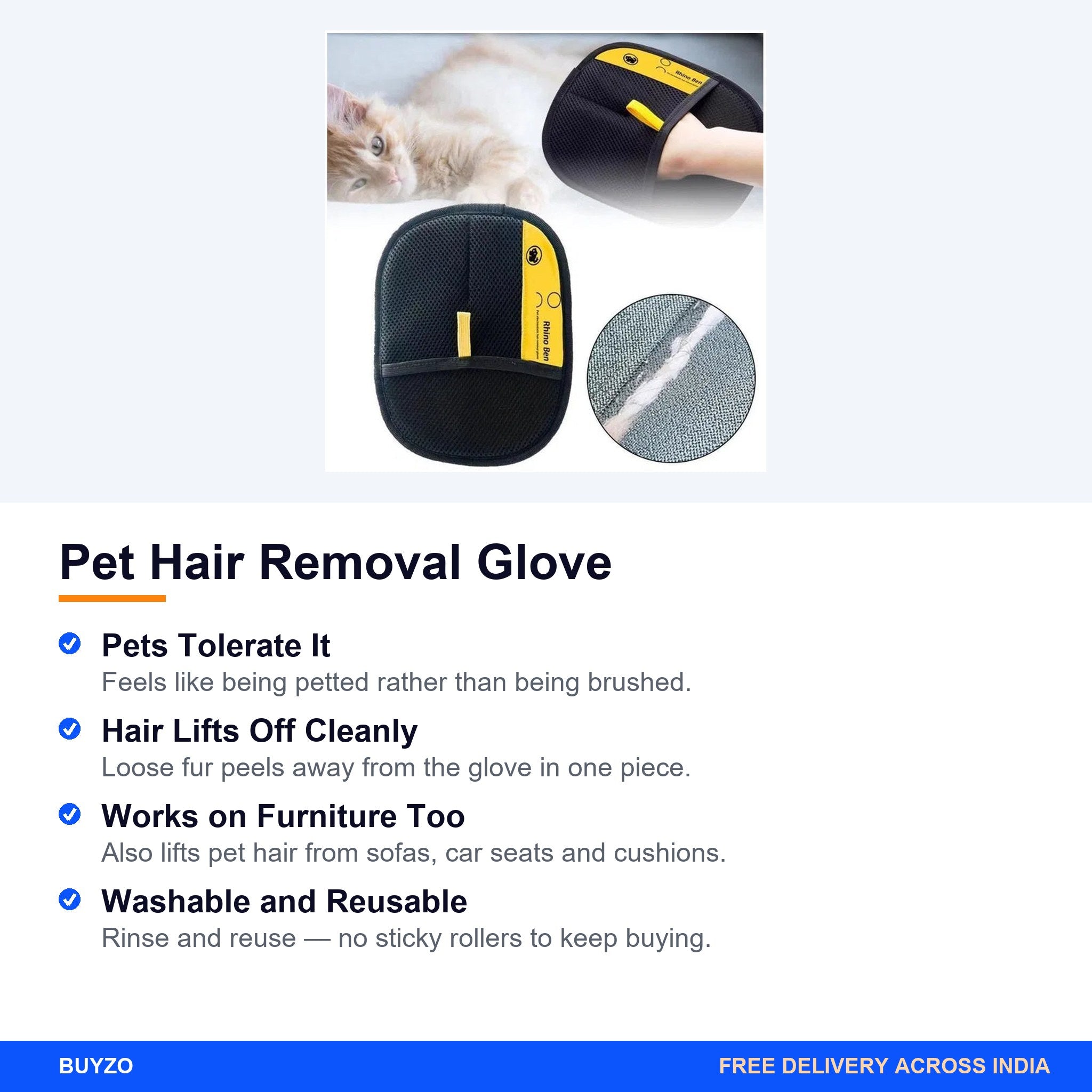 Pet Hair Removal Glove – Buyzo