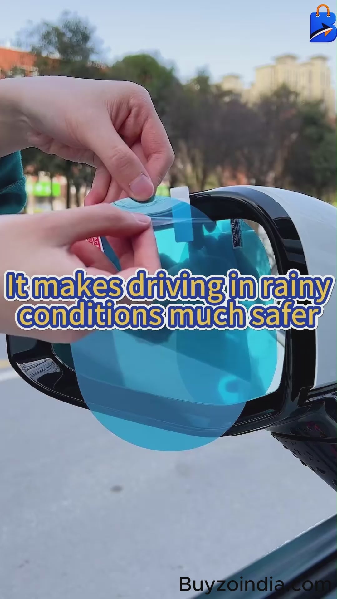 Anti-Fog Rear view Mirror Film for Car (Pack of 2)