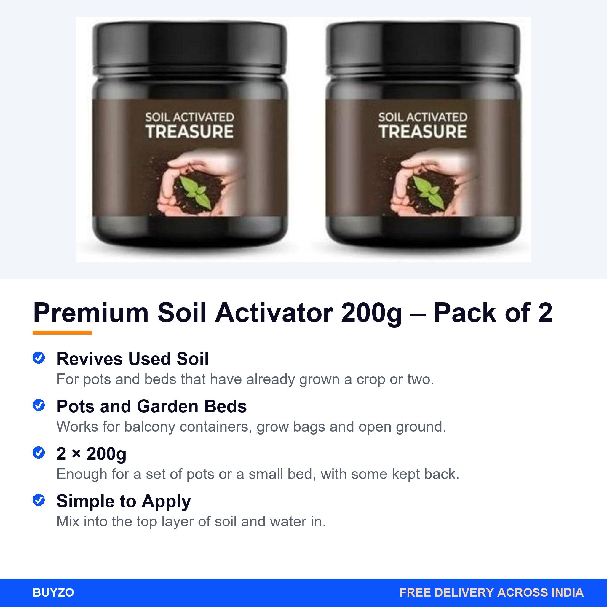 Premium Soil Activator 200g – Pack of 2 – Buyzo