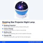 Rotating Star Projector Night Lamp – Buyzo