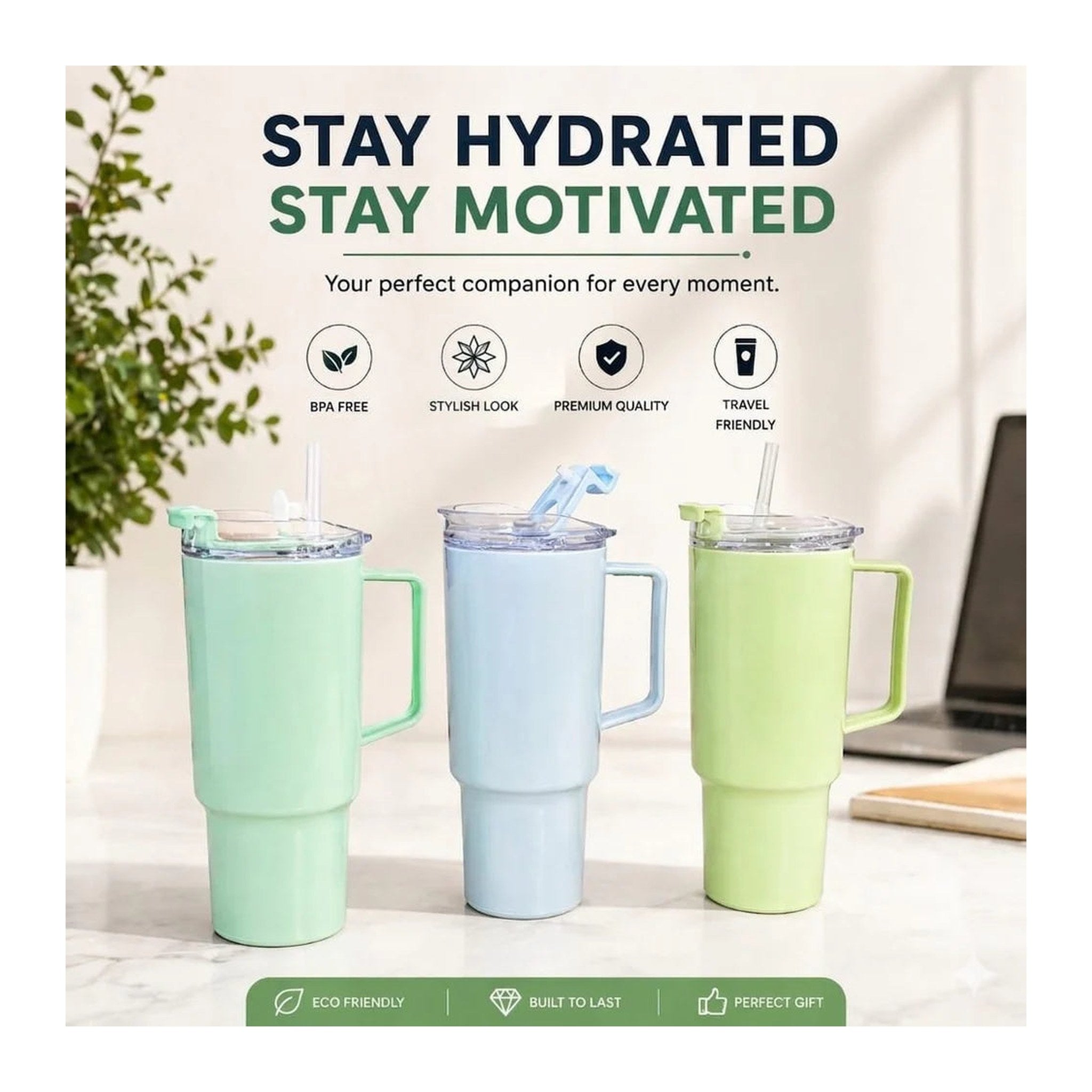 1800ml Travel Tumbler with Leak-Proof Lid – view 5