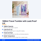 1800ml Travel Tumbler with Leak-Proof Lid – Buyzo
