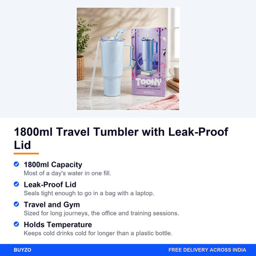 1800ml Travel Tumbler with Leak-Proof Lid – Buyzo