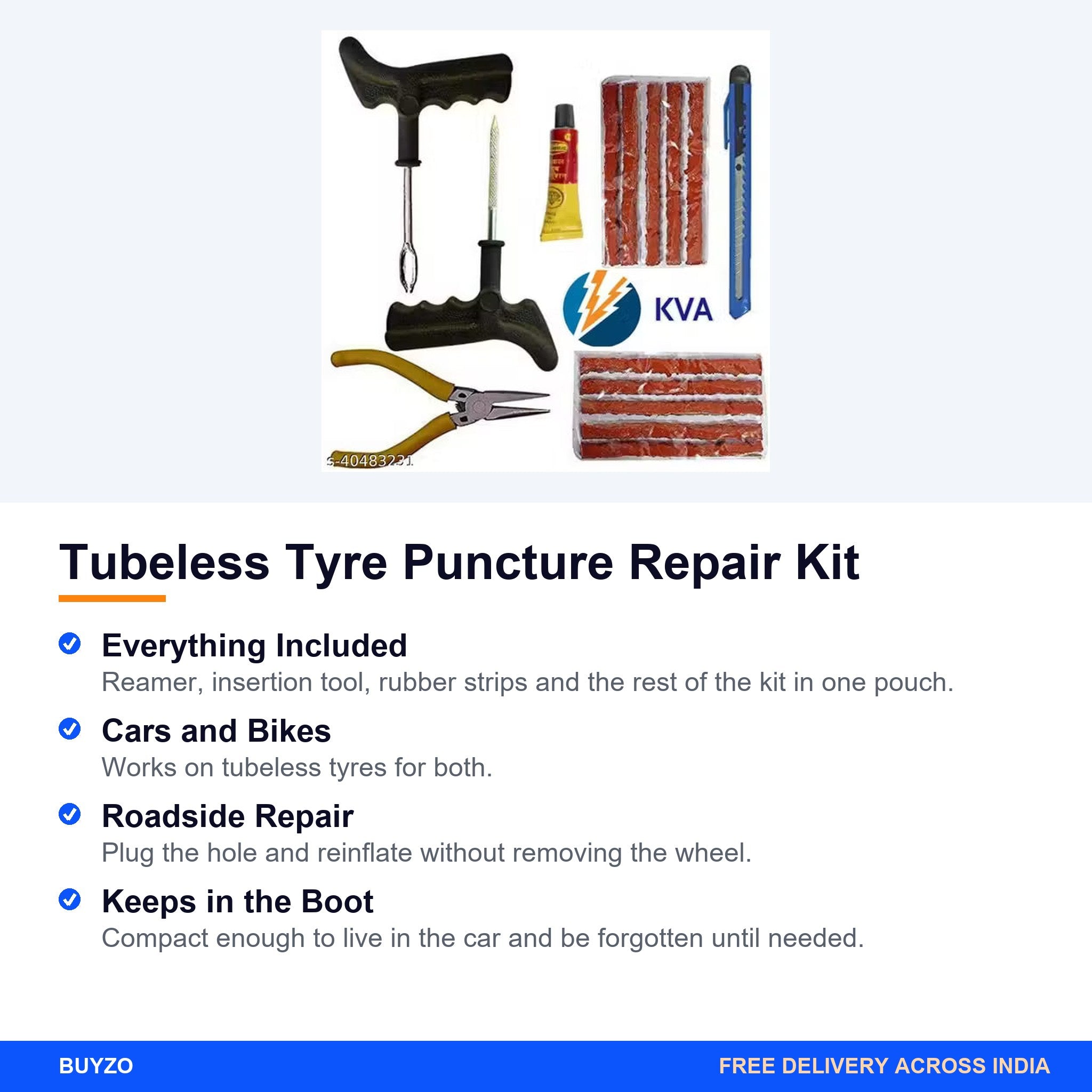 Tubeless Tyre Puncture Repair Kit – Buyzo