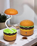 Creative Hamburger Design Folding Study Table Lamp - Portable Night Light for Bedroom