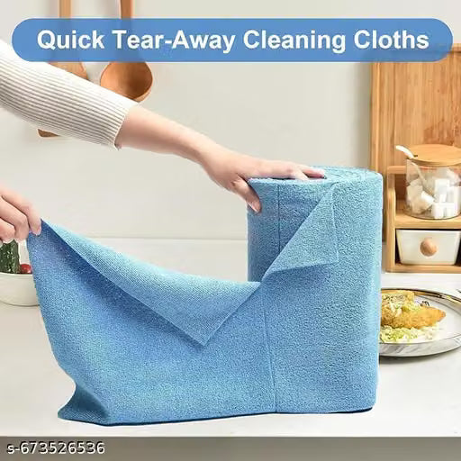 Microfiber Cleaning Cloth Roll | Kitchen Towel Roll | Cleaning Towels - Reusable and Washable Cloths for Kitchen, Washable and Reusable (20- Pack)